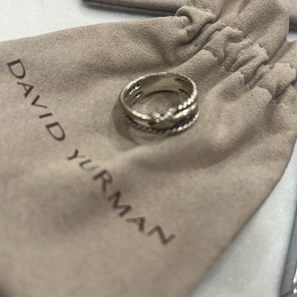 David Yurman Crossover Ring with Diamonds - Size 6.5 - Picture 5 of 8